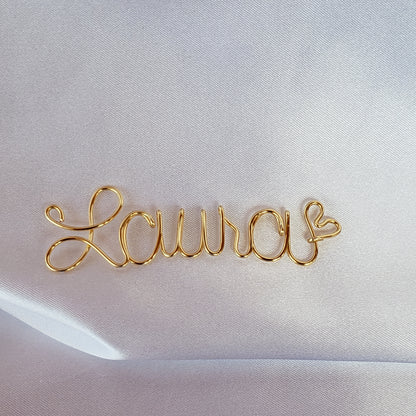 Wire wrapped name necklace