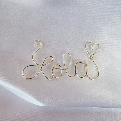 Wire wrapped name necklace